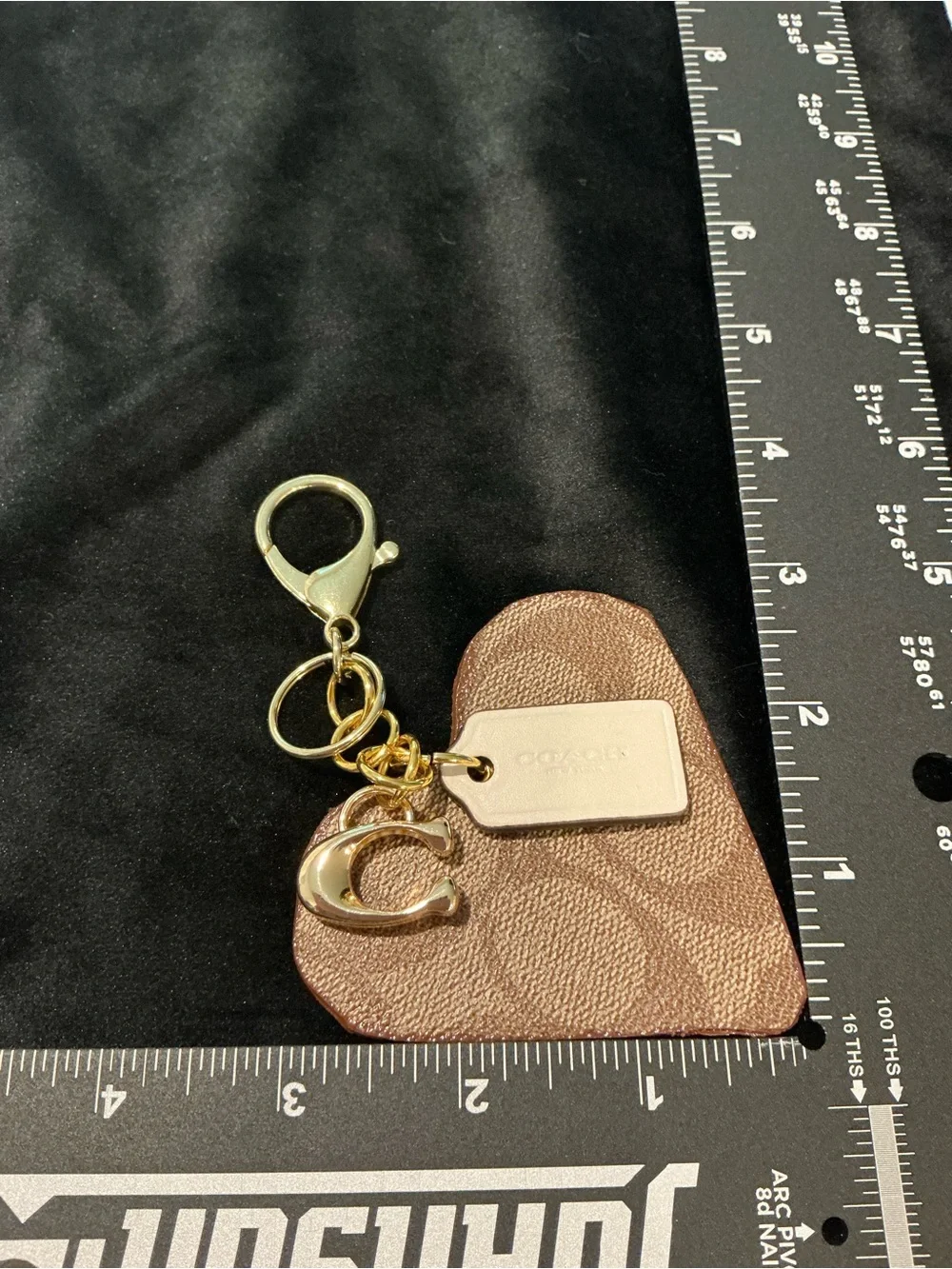 Handmade key/bag charm with Coach Hangtag